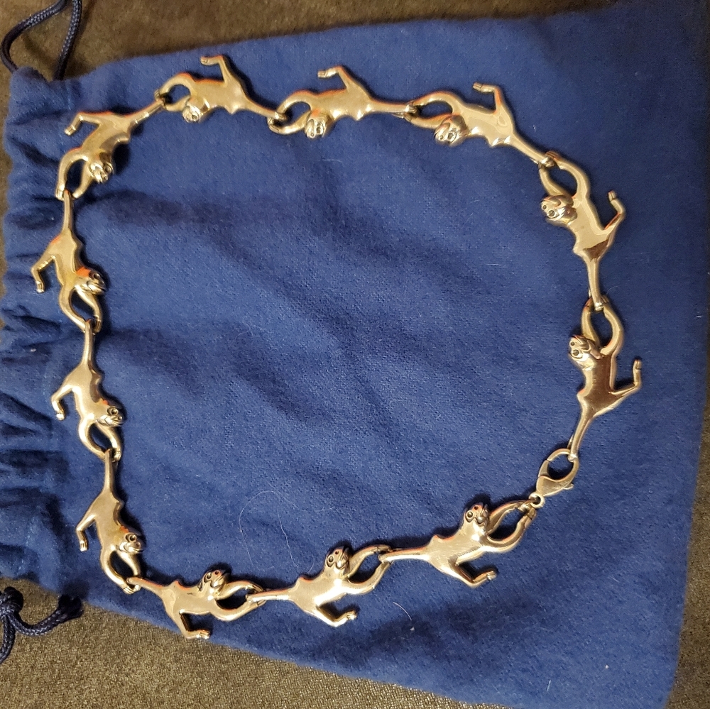 Rare Mignon Faget Monkey Necklace